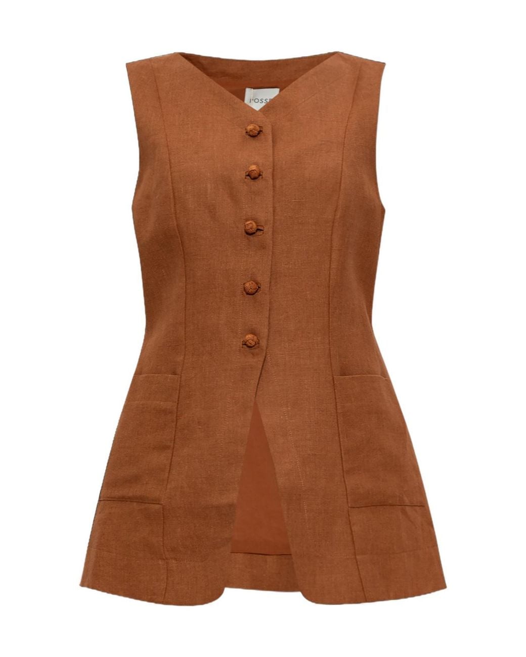Posse Brown Lorenzo Buttoned Vest
