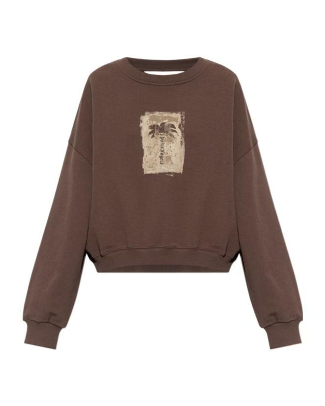 Palm Angels Brown Long-Sleeve Sweatshirt