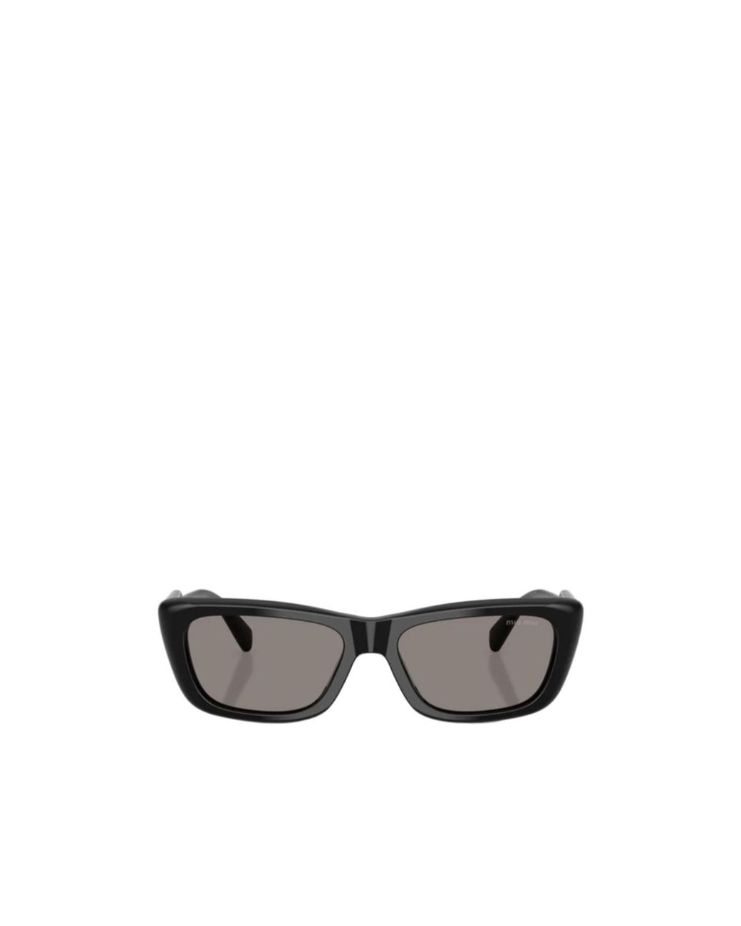Miu Miu White Eyewear Rectangular Frame Sunglasses