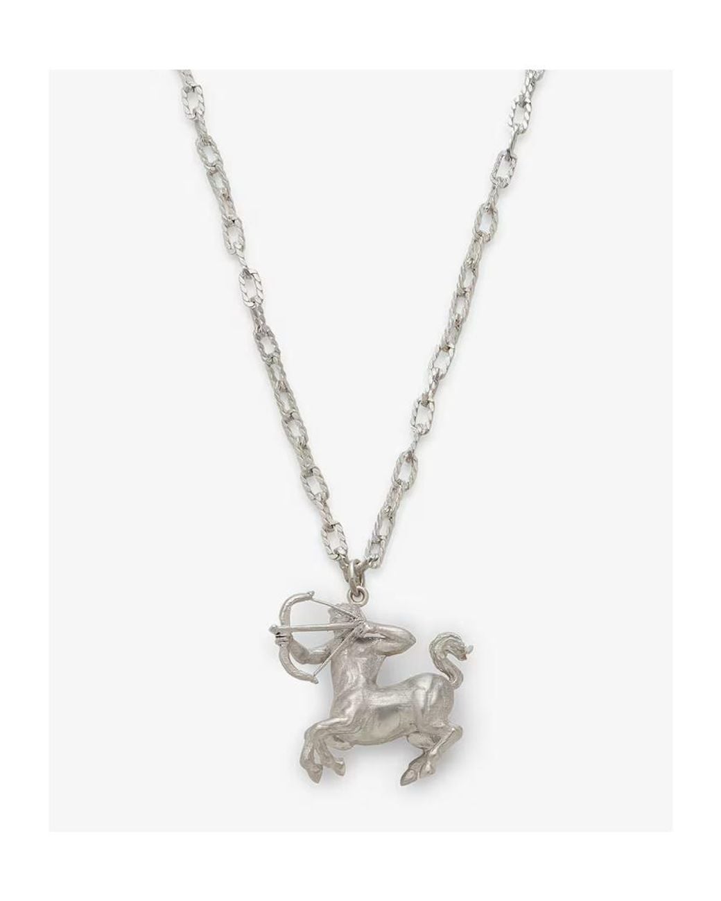 Fendi White Colored Metal Necklace