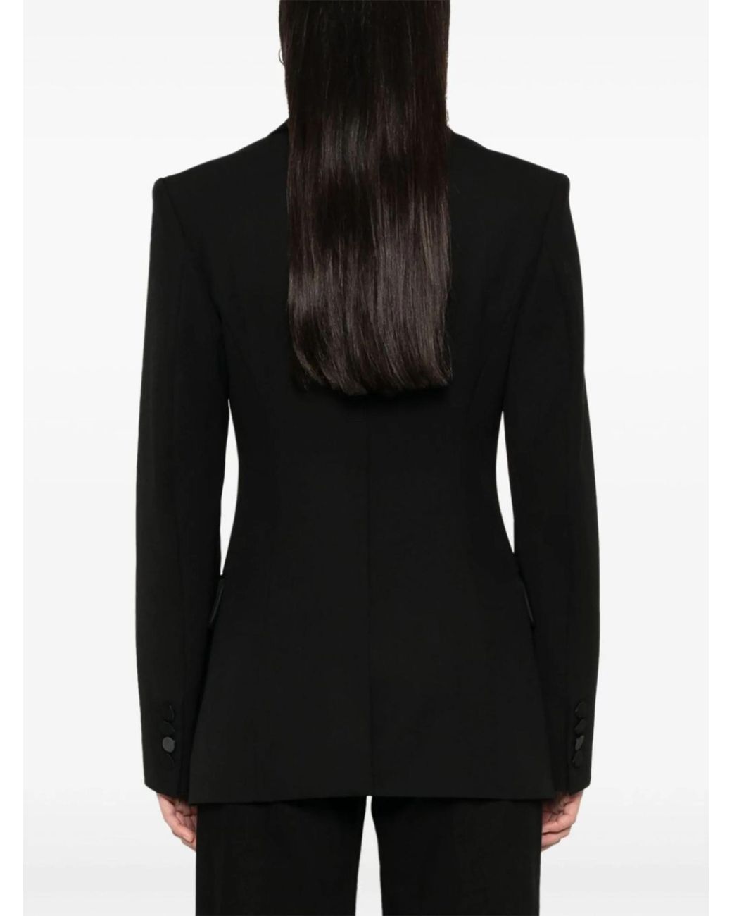 Stella McCartney Black Single-Breasted Curved Hem Blazer