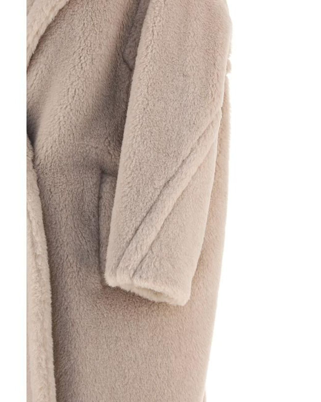 Max Mara Natural Tedgirl Button-Up Long Coat