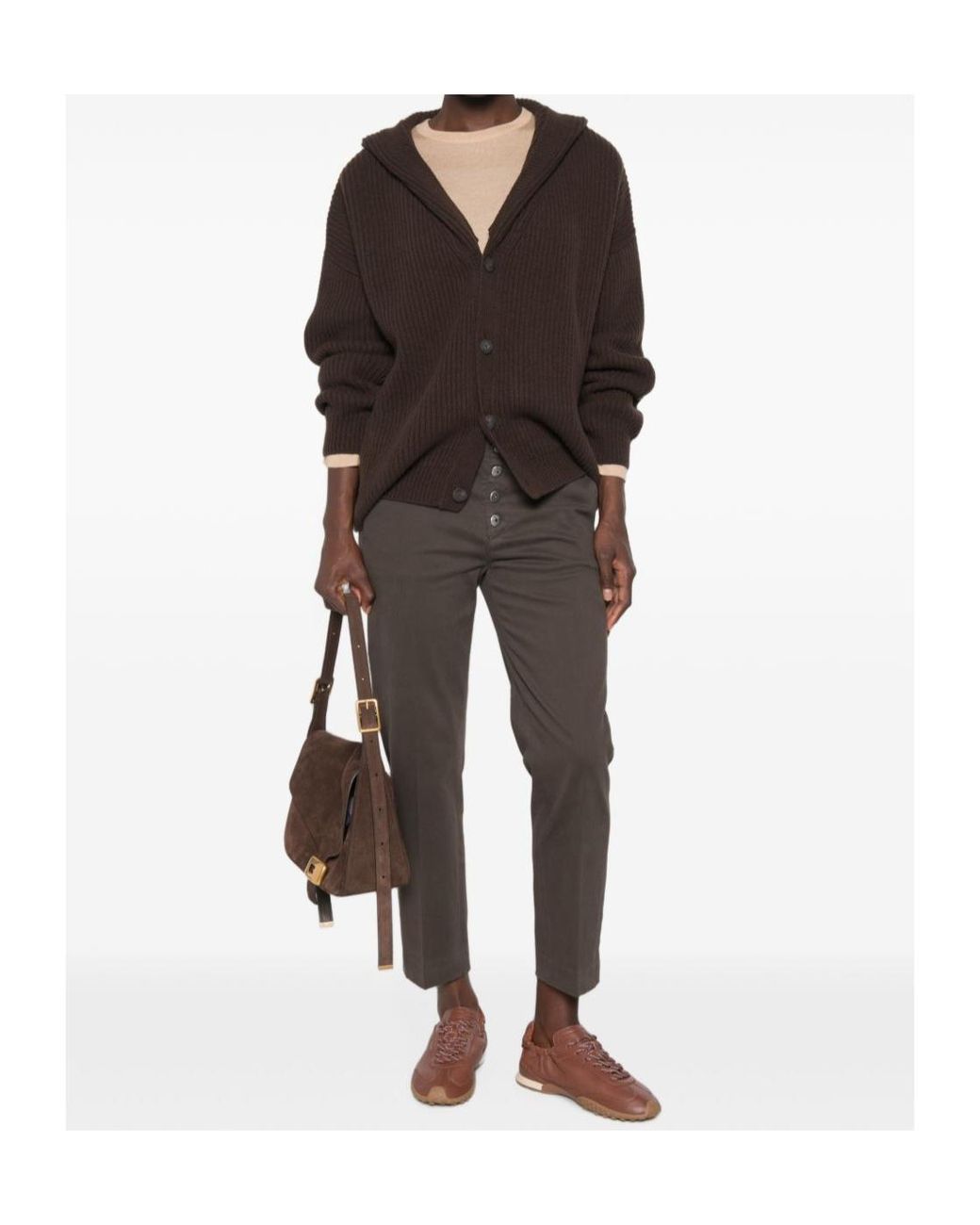 Dondup Black Hooded Knitted Cardigan