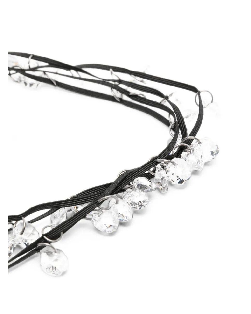Maria Calderara Metallic Multi-Strand Crystal Necklace