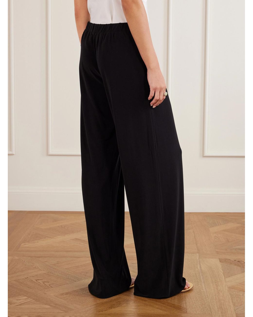 Norma Kamali Black Simple And Casual Pants