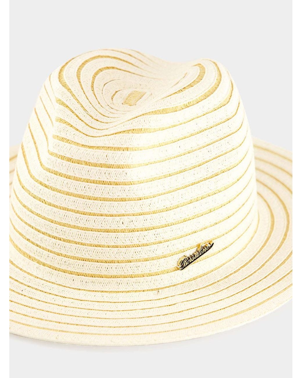 Borsalino Natural Leo Fedora Hat for men