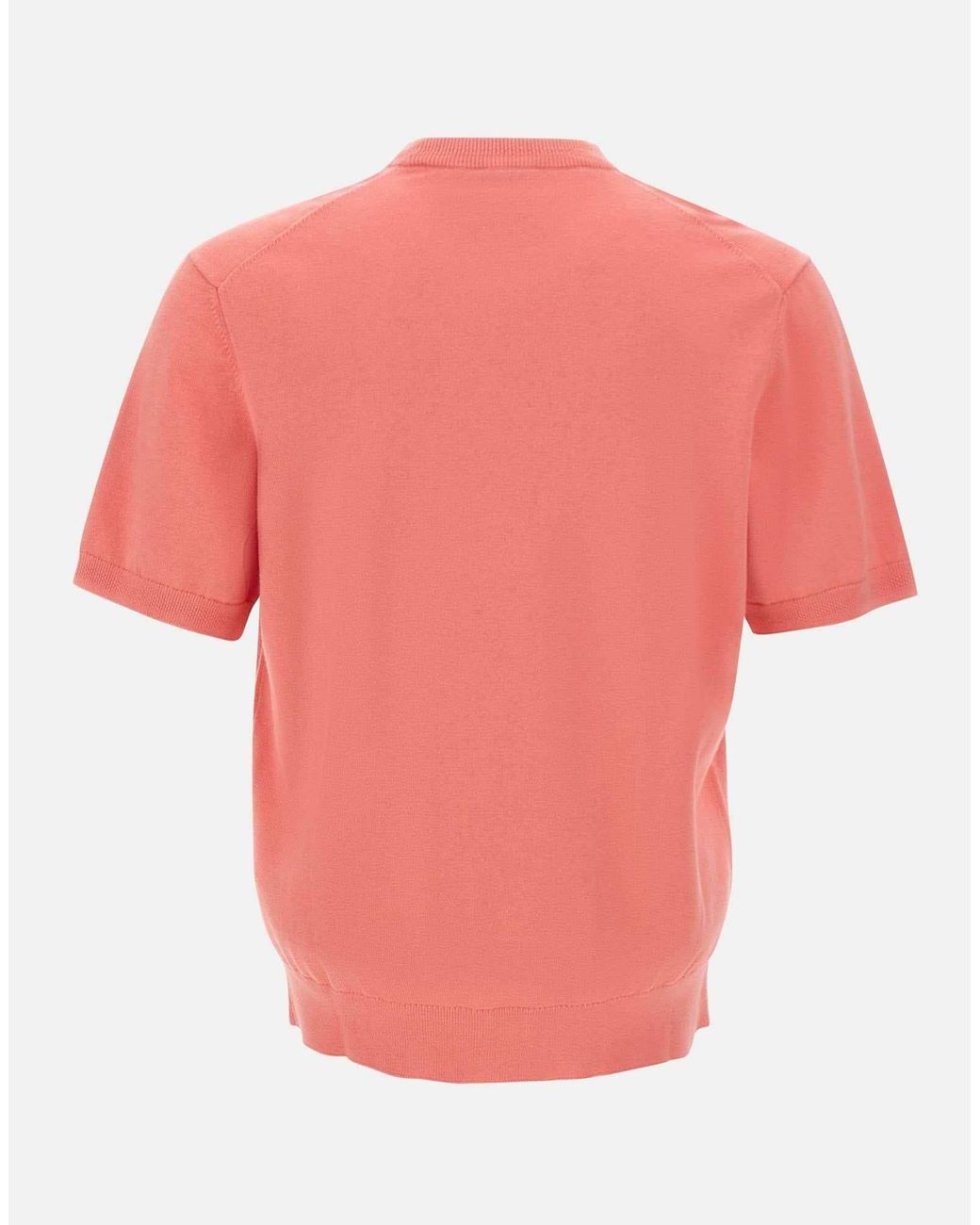Boss Pink Kanacho Short-Sleeve Knitted Sweater for men