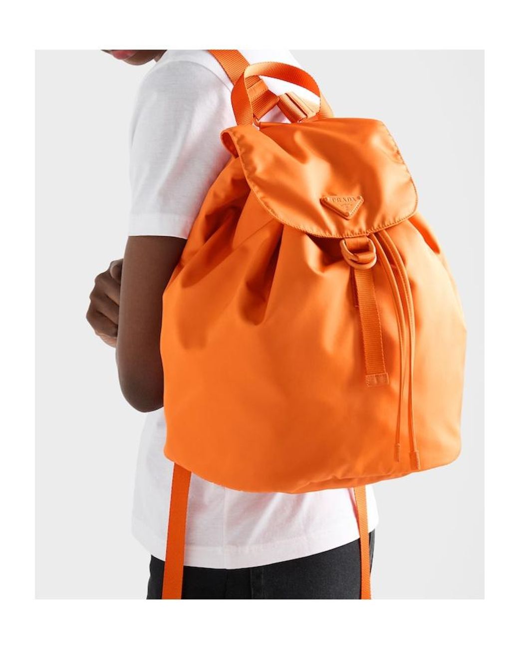 Prada Orange Re-Nylon Backpack