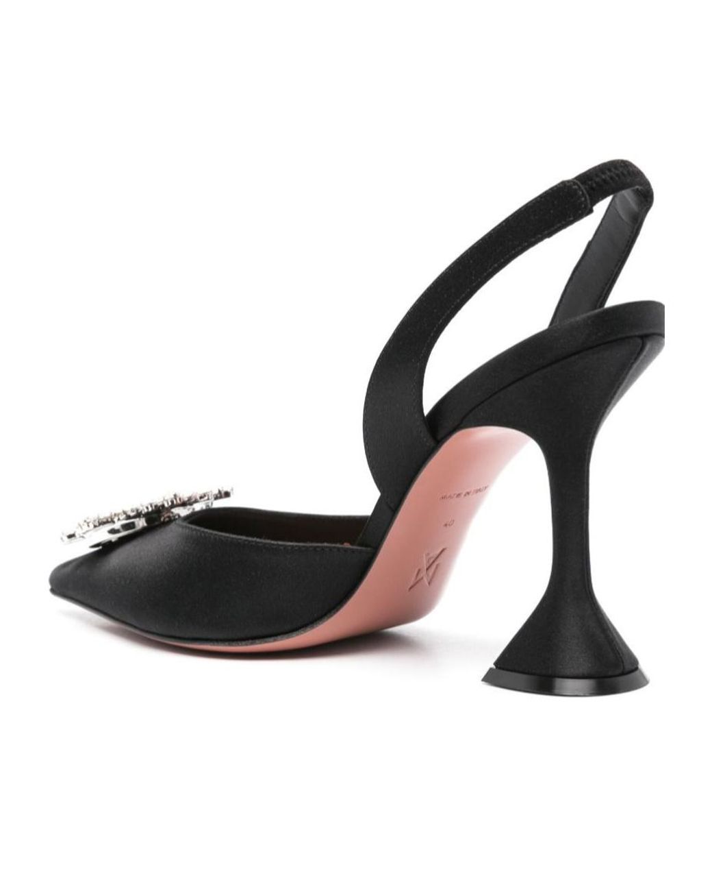 AMINA MUADDI Black Open-Heeled High Heels
