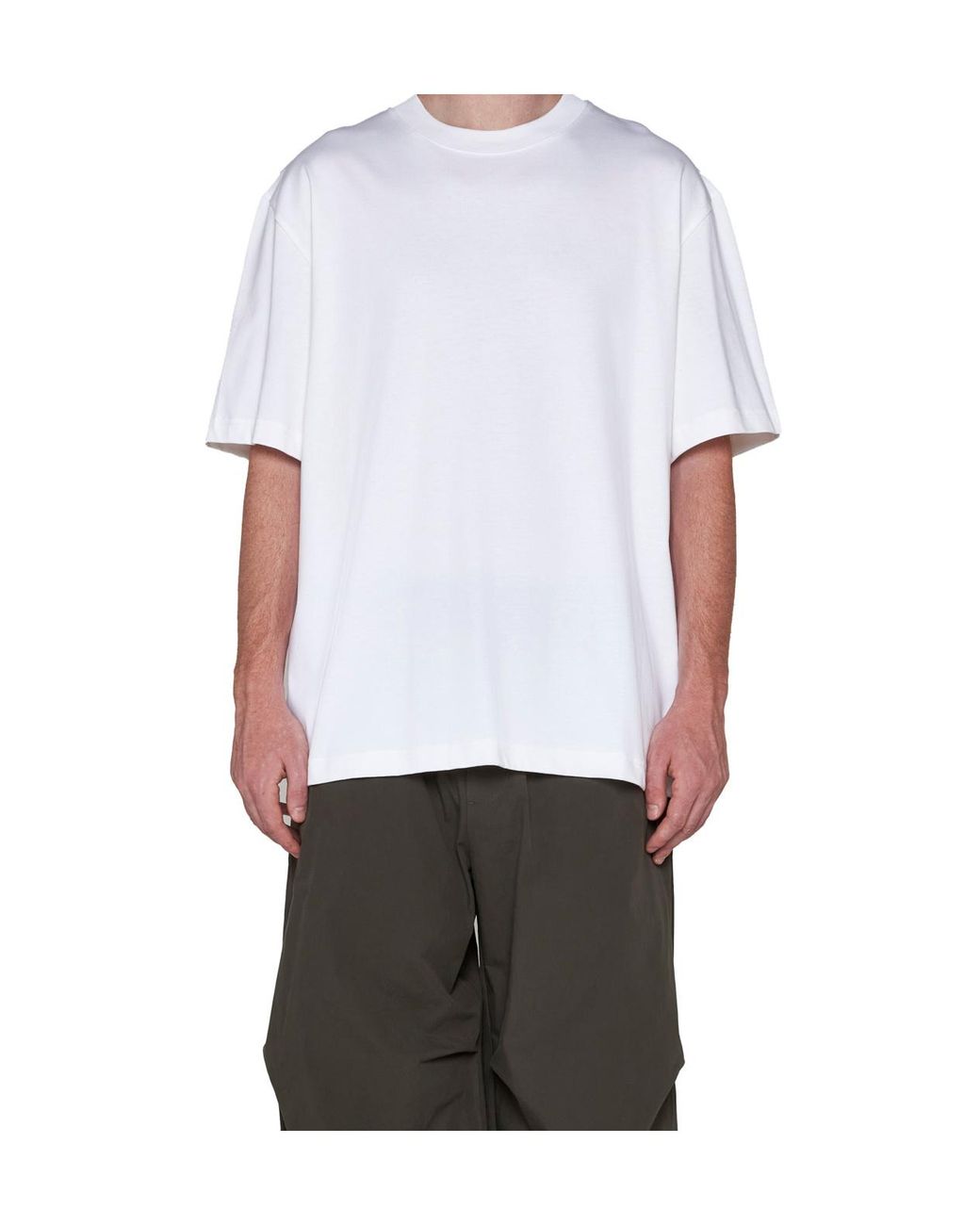 Studio Nicholson White Lay Logo Printed Crewneck T-Shirt for men