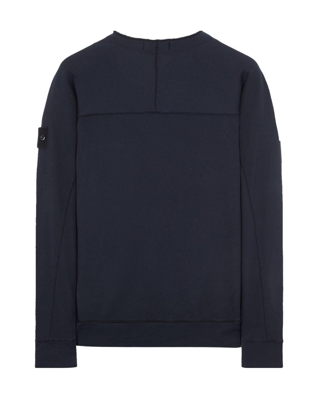 Stone Island Blue Compass Logo Patch Crewneck Sweatshirt for men