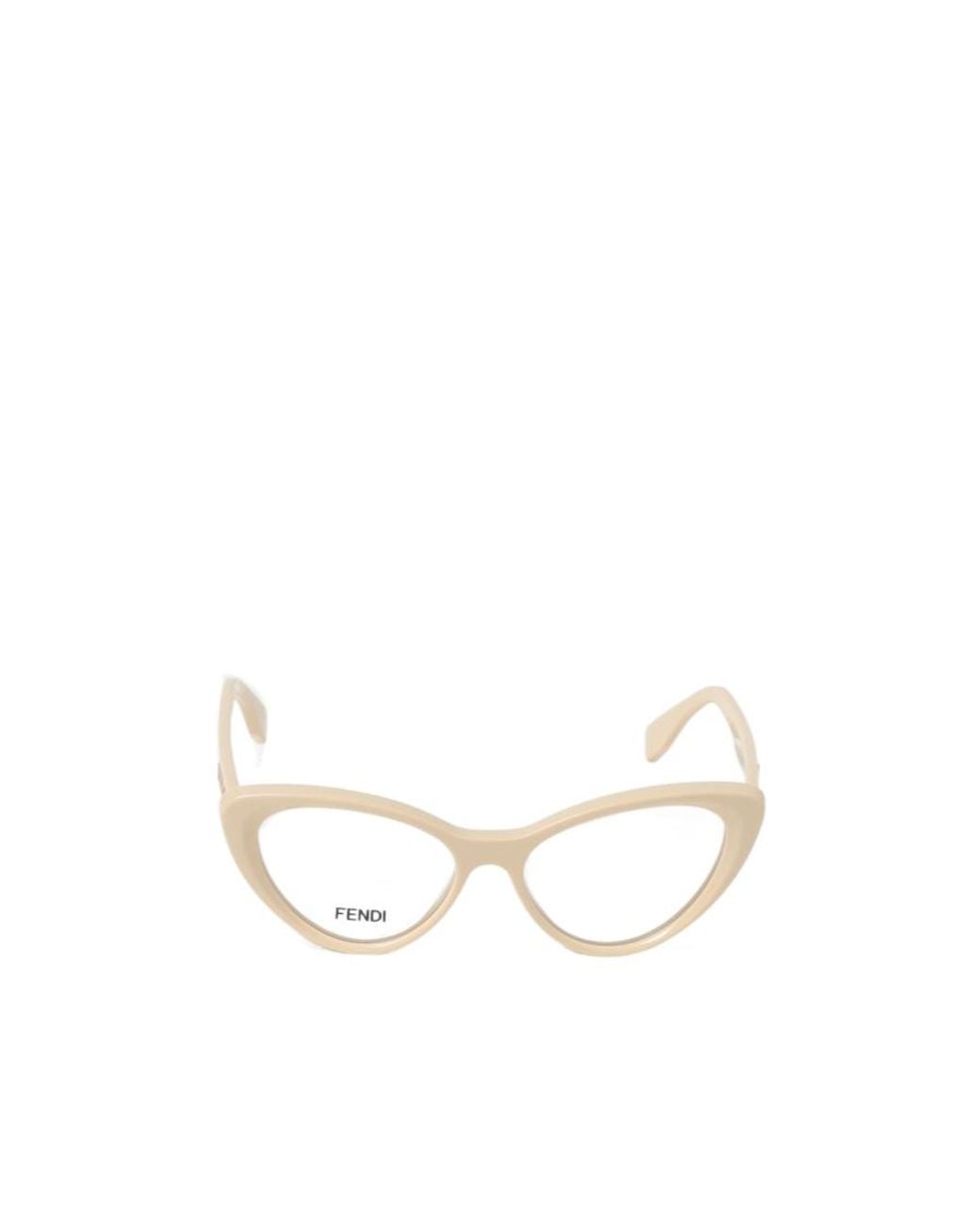Fendi White Eyewear Butterfly Frame Glasses for men