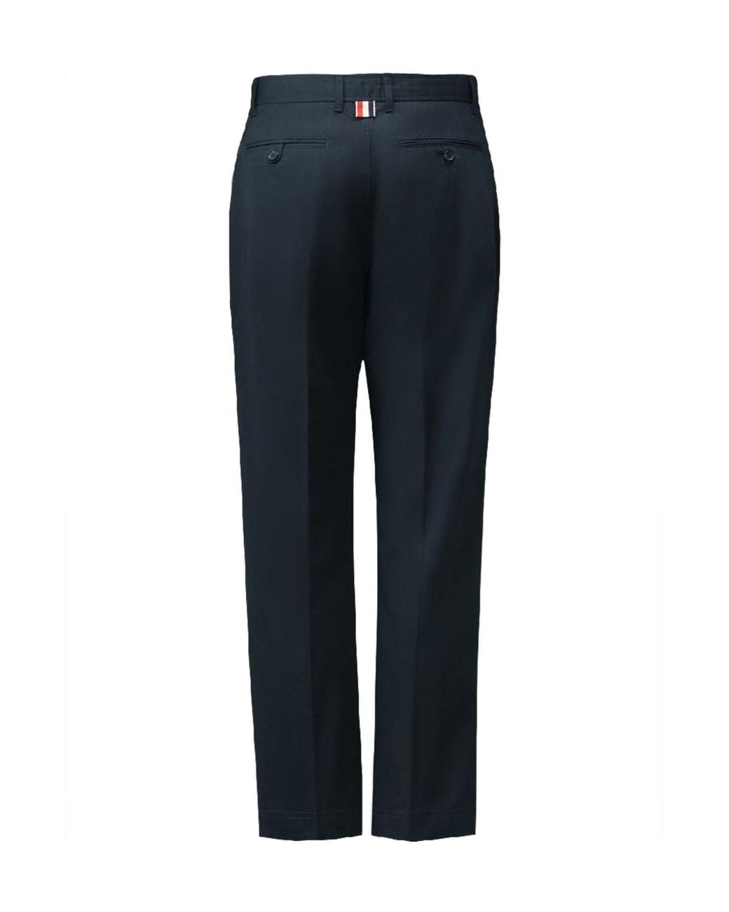 Thom Browne Blue Tapered Cropped Chino Trousers for men