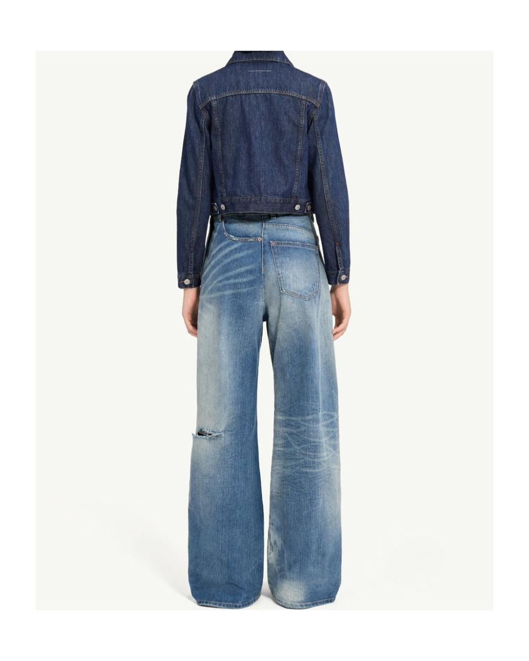 MM6 by Maison Margiela Blue Distressed Jeans