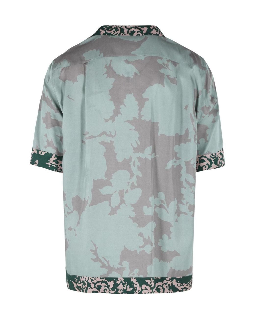 Dries Van Noten Blue Satin Shirt for men