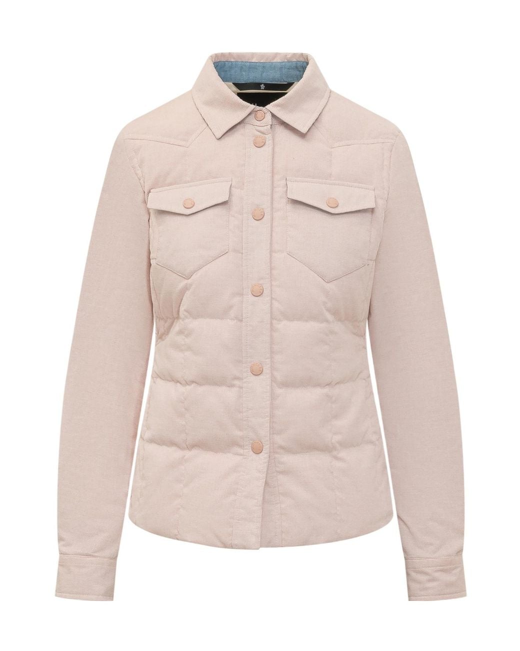 Moncler Natural Grenoble Corduroy Quilted Jacket