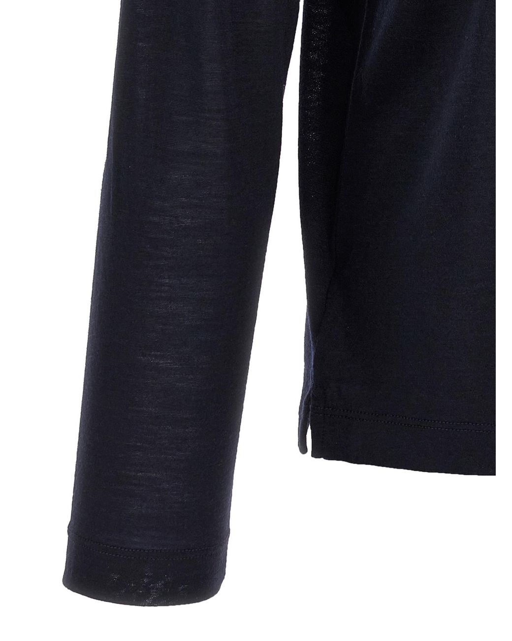 Zanone Blue Slim Fit Wool T-Shirt for men