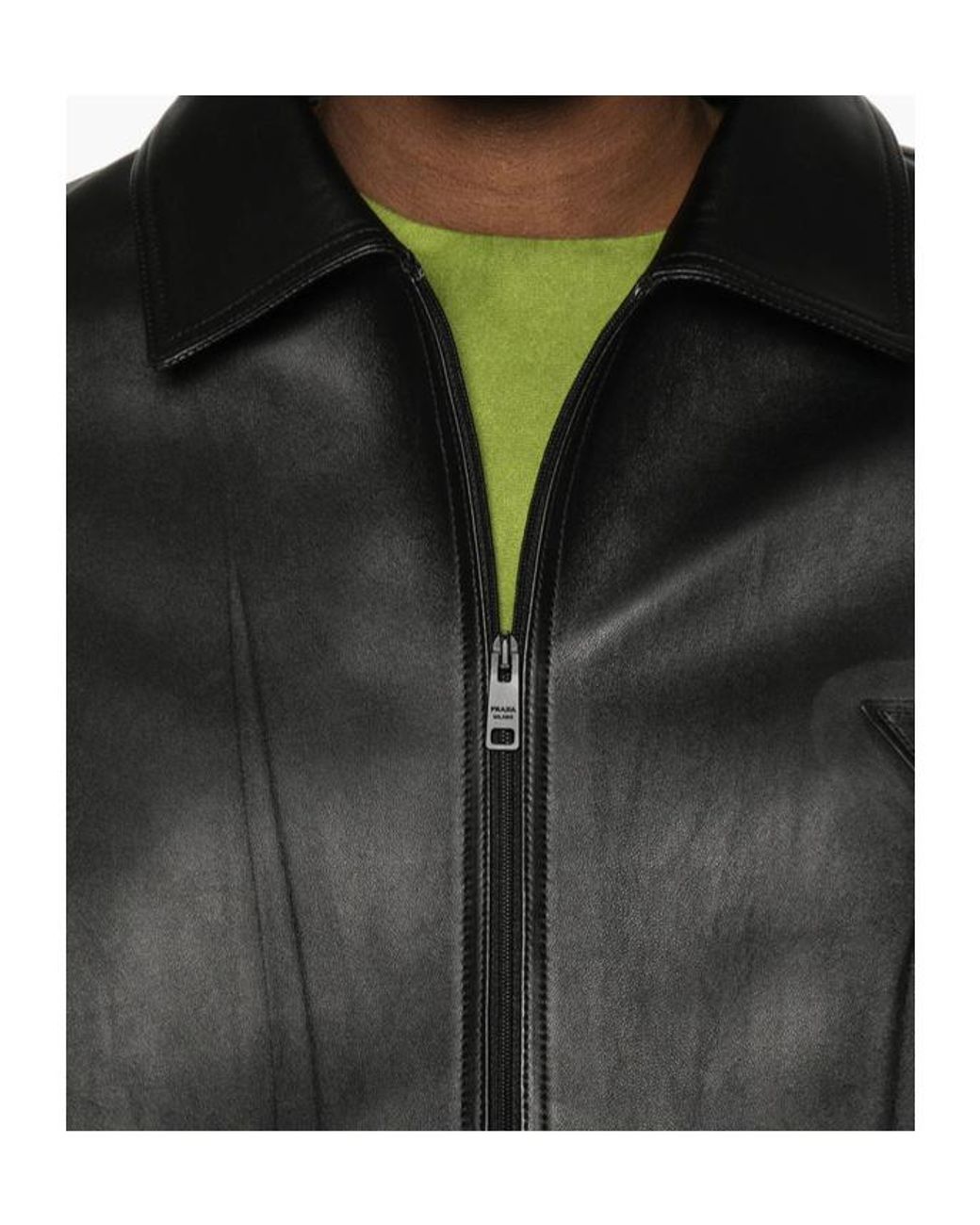 Prada Black Nappa Leather Jacket
