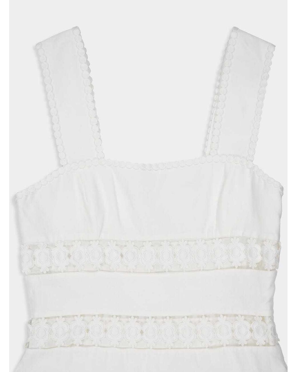 Zimmermann White Trimmed Midi Dress
