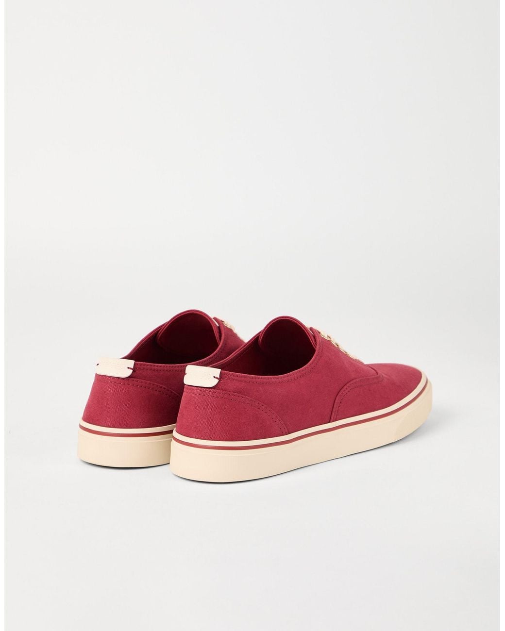 Brunello Cucinelli Red Cotton Sneakers for men