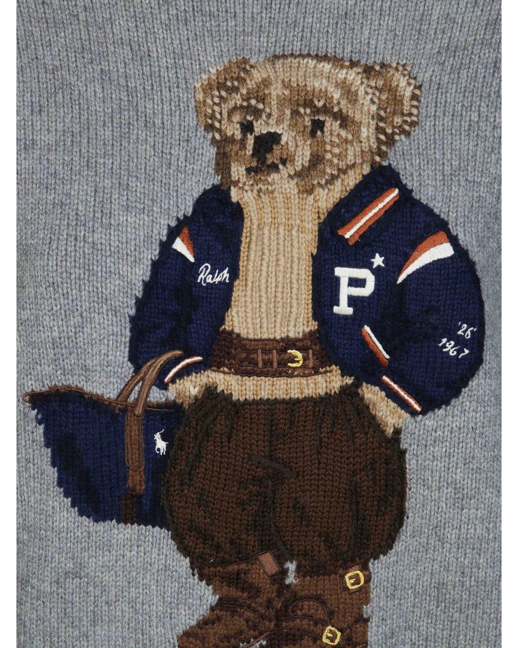 Polo Ralph Lauren Gray Bear Motif Jumper