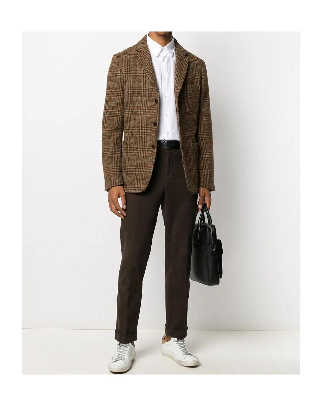 Aspesi White Buckle Long-Sleeved Shirt for men