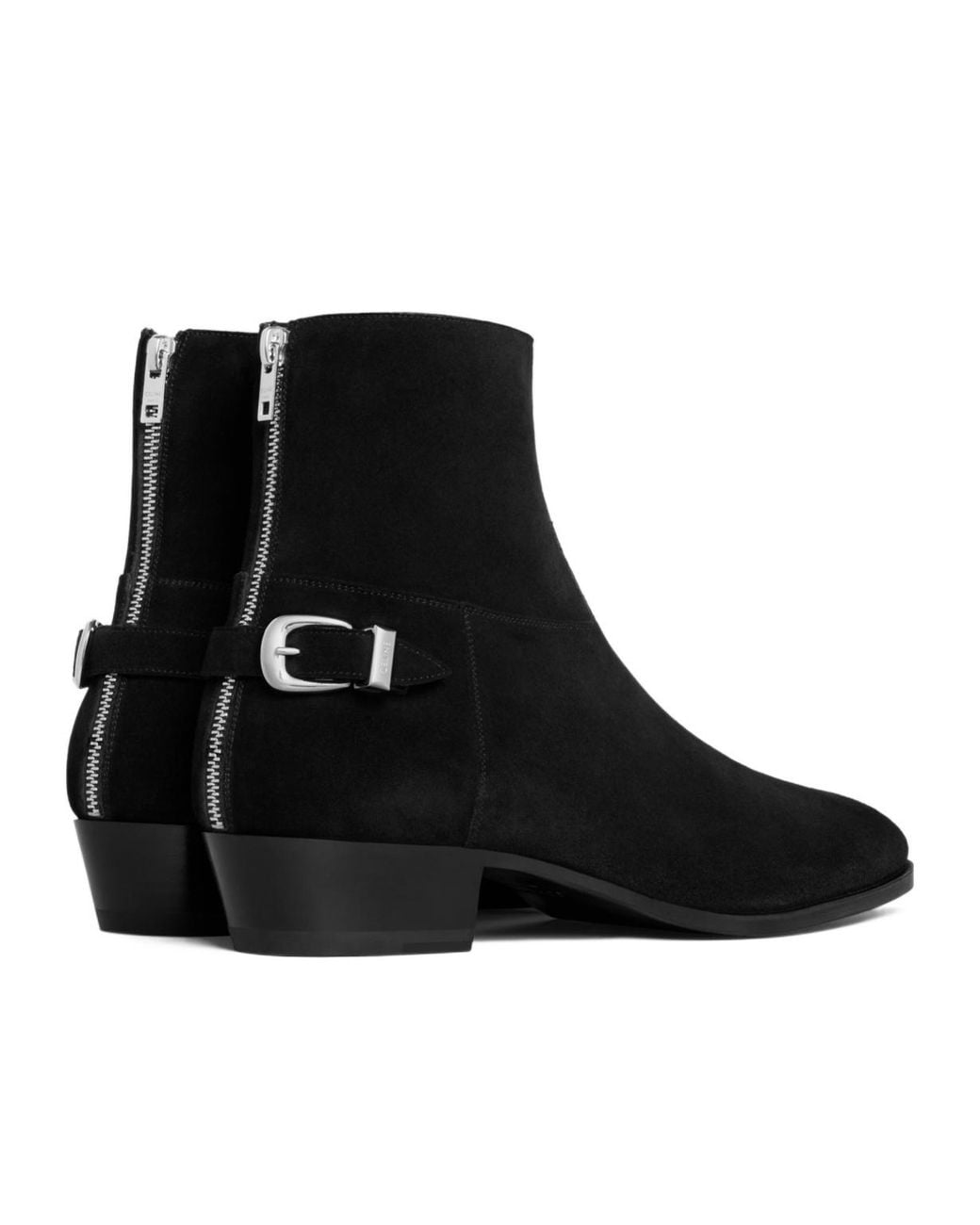 Céline Black Round-Head Short Boots for men