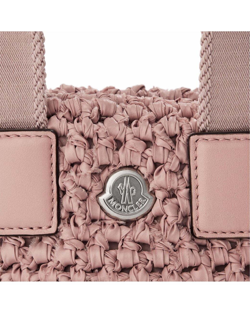 Moncler Pink Woven Handbag