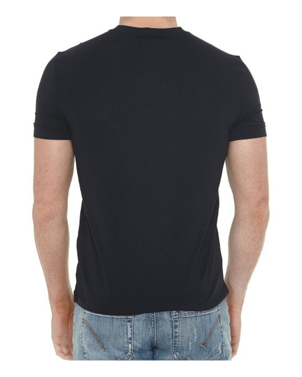 Giorgio Armani Black Logo Detail T-Shirt for men