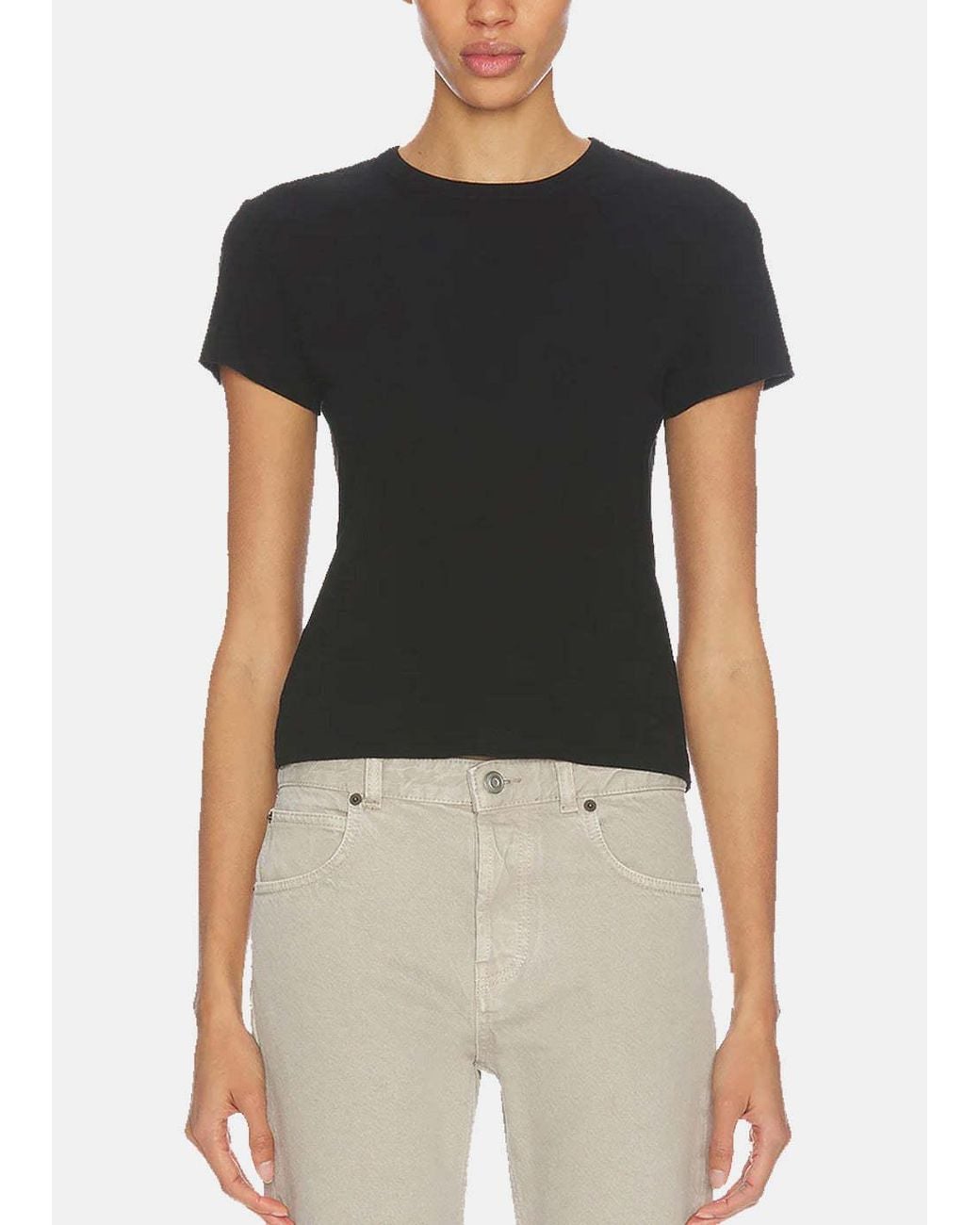 The Row Black Crewneck T-Shirt