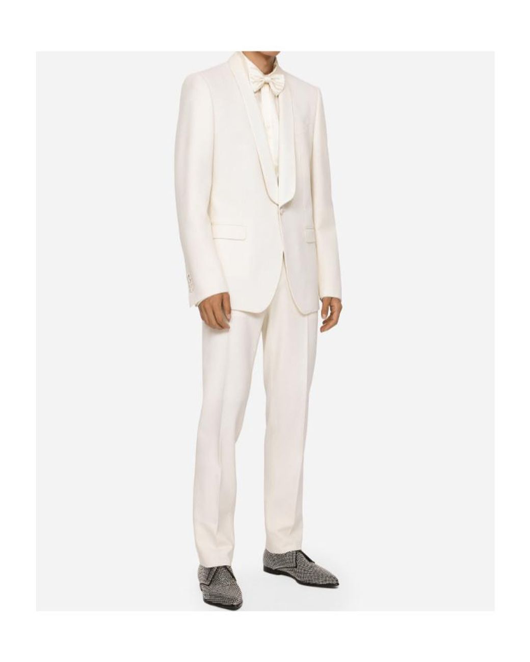 Dolce & Gabbana White Single-Breasted Sicilia Fit Jacket for men