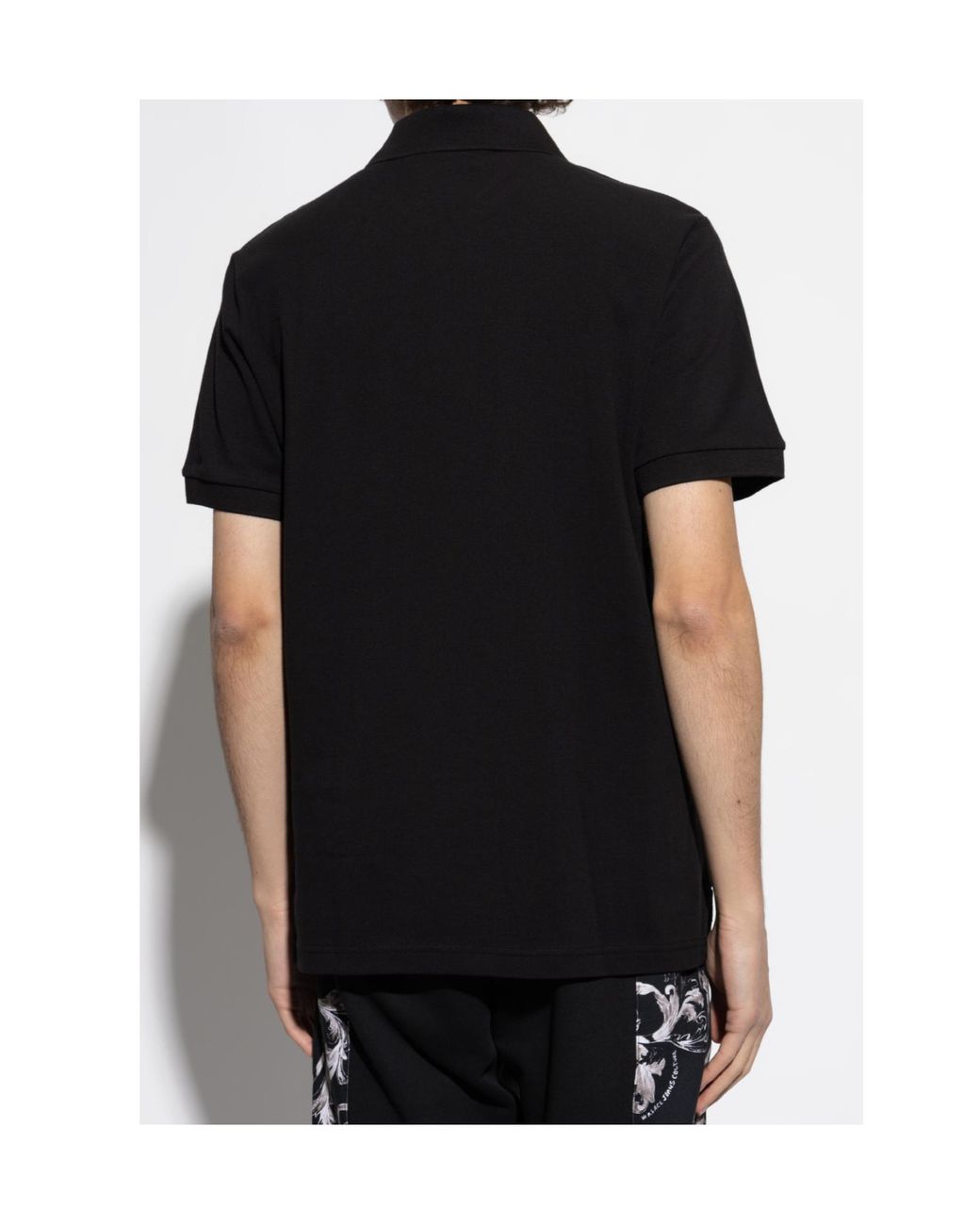 Versace Jeans Black Couture Logo Patch Polo Shirt for men