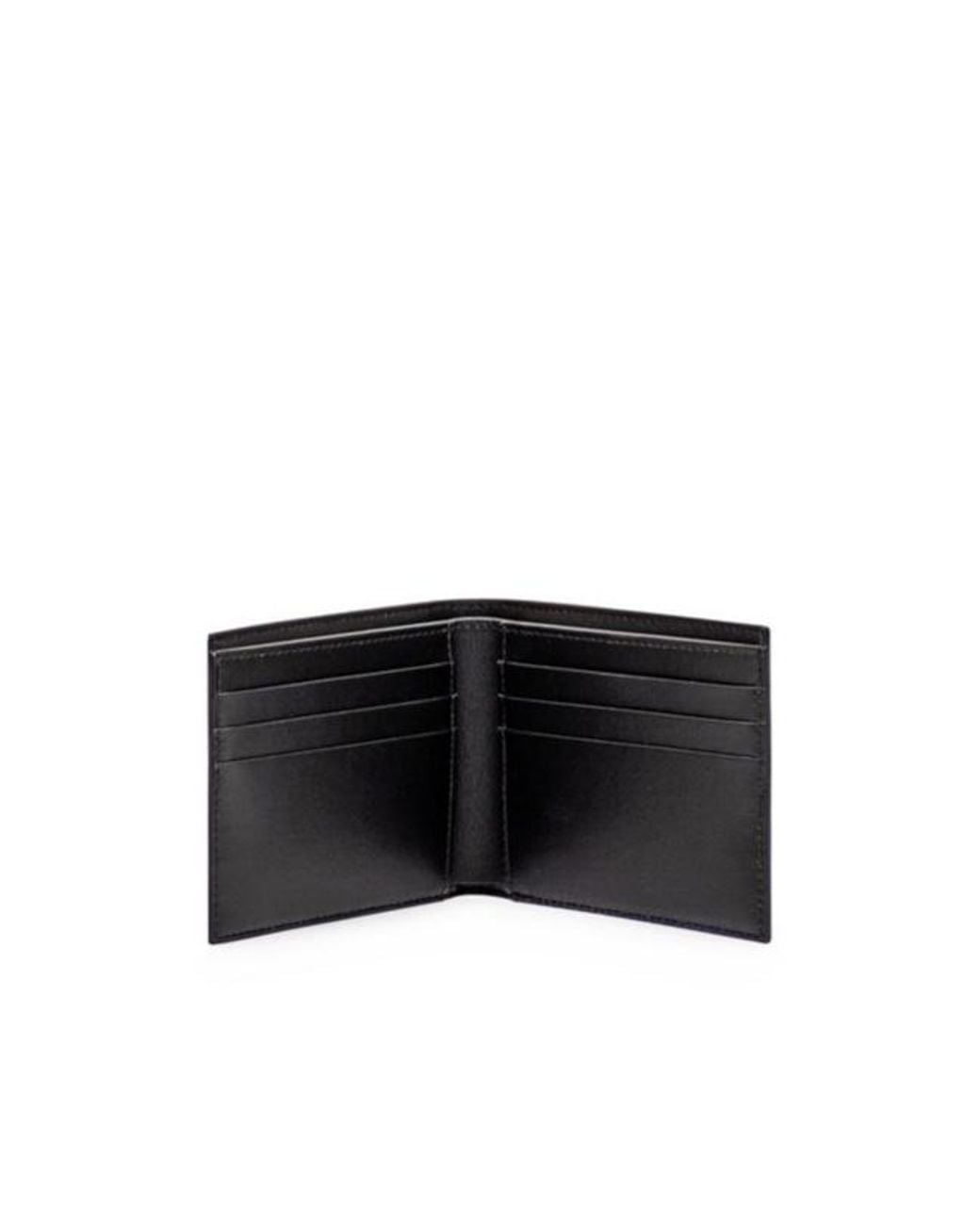 Off-White c/o Virgil Abloh Black Logo Printed Bi-Fold Wallet for men