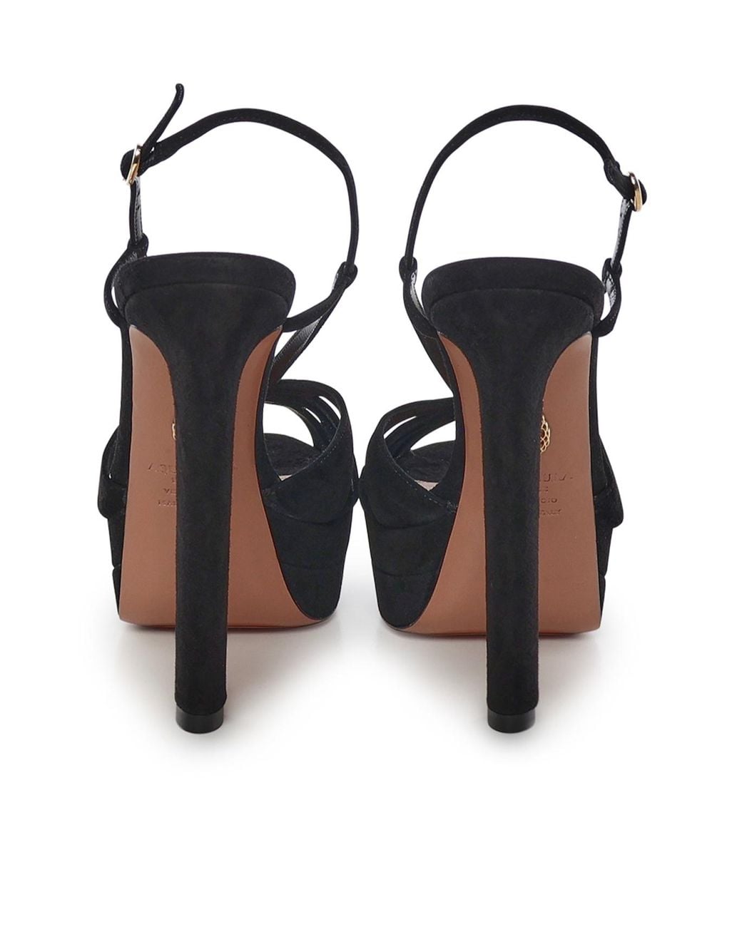 Aquazzura Black Aime Suede Sandals