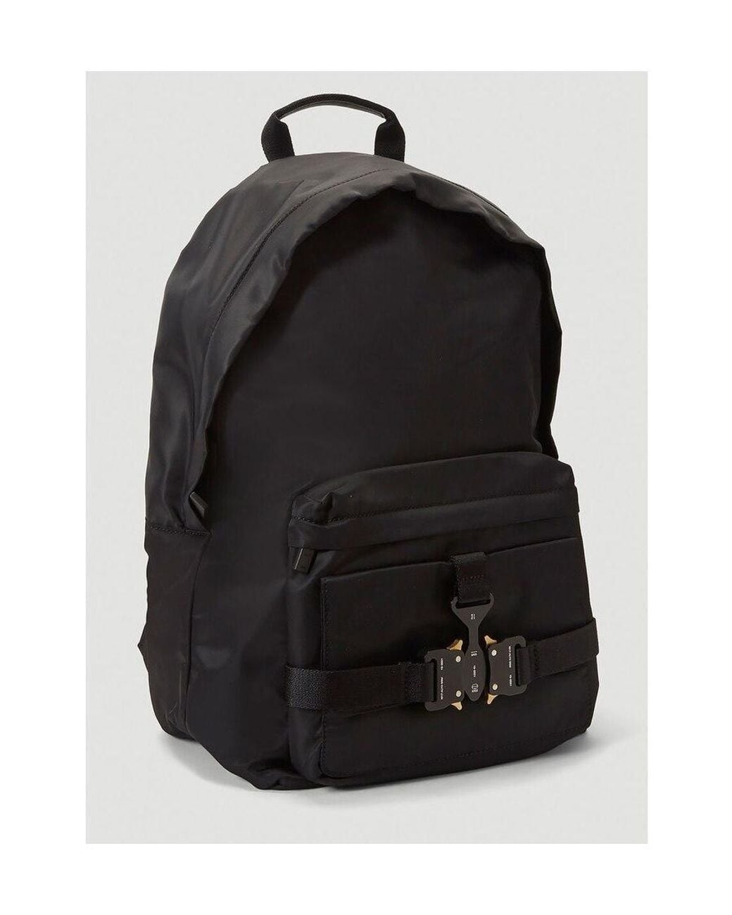 1017 ALYX 9SM Black Tri-Con Logo Buckle Backpack for men