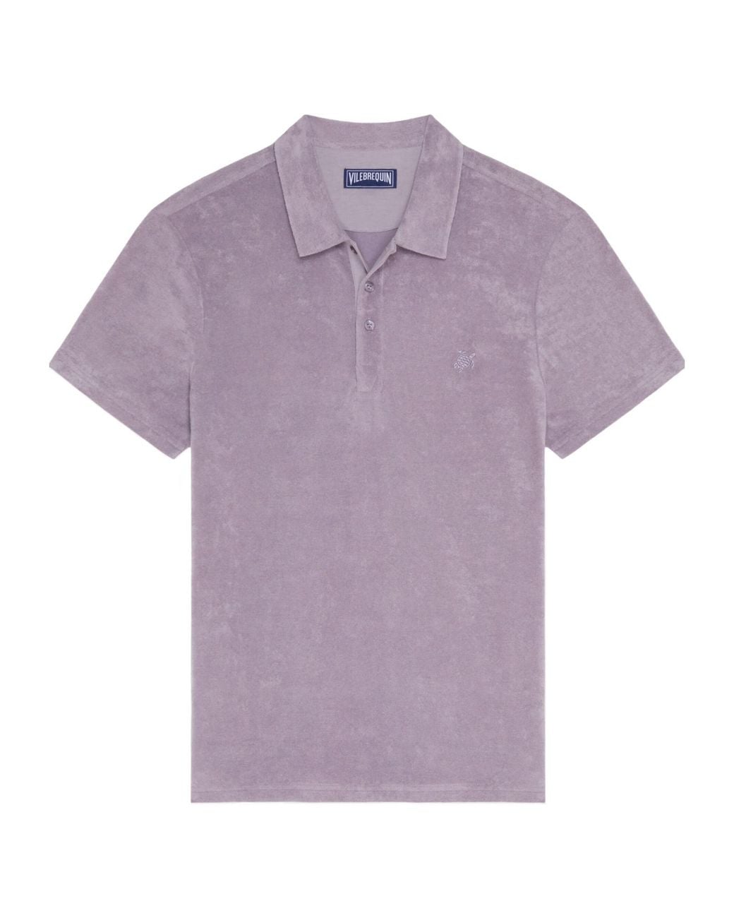 Vilebrequin Solid-Color Terry Polo Shirt in Purple for Men | Lyst