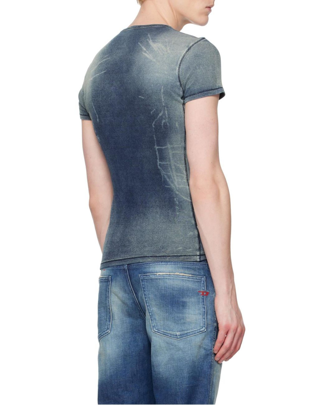 DIESEL Blue T-Hans Crewneck T-Shirt for men