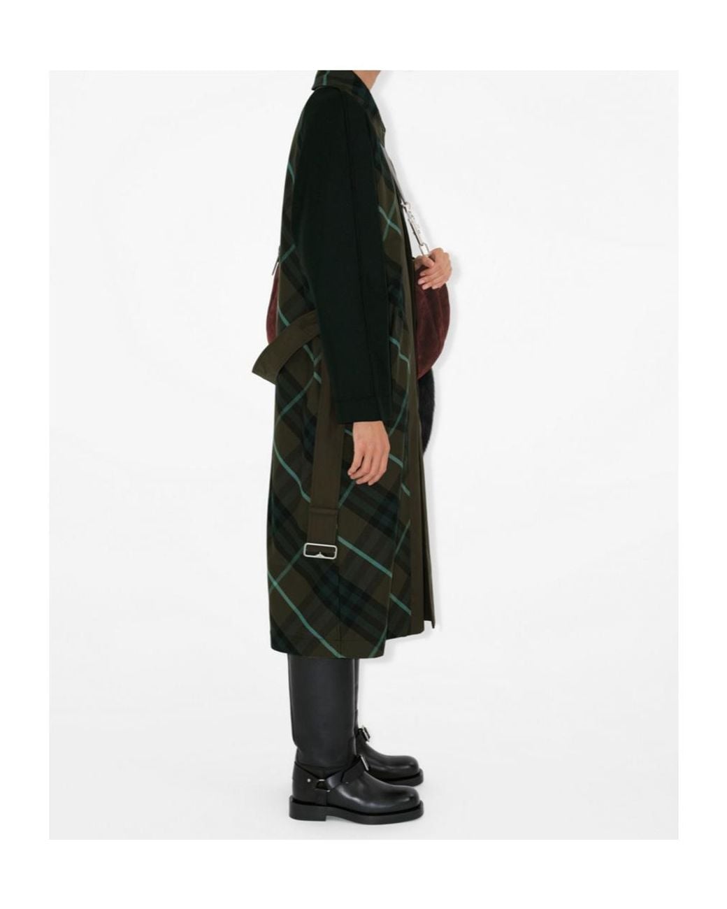 Burberry Black Bradford Belted-Waist Reversible Trench Coat