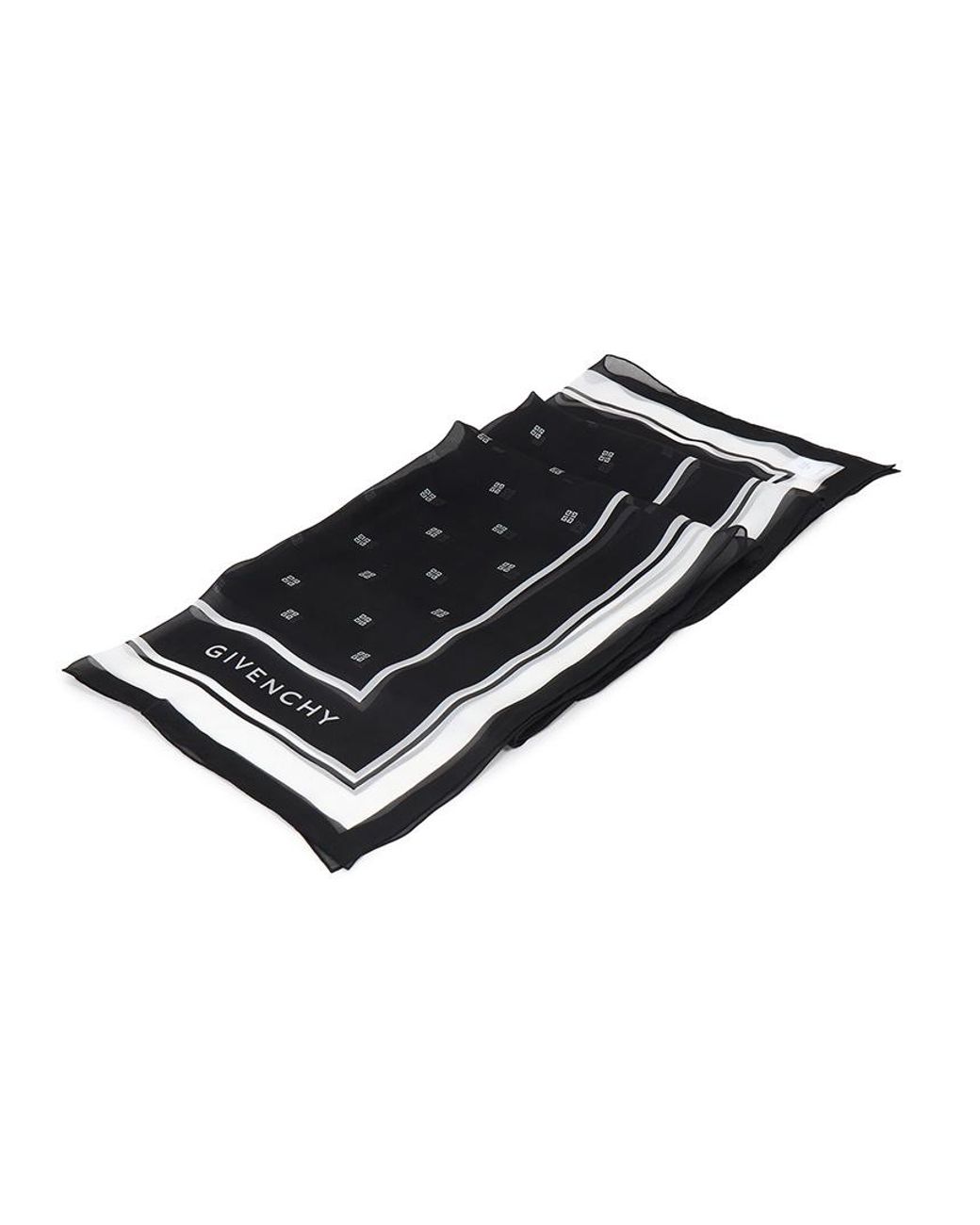 Givenchy Black Pattern Scarf