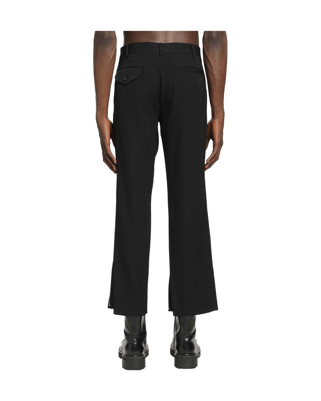 Comme des Garçons Black Zip-Detail Trousers for men
