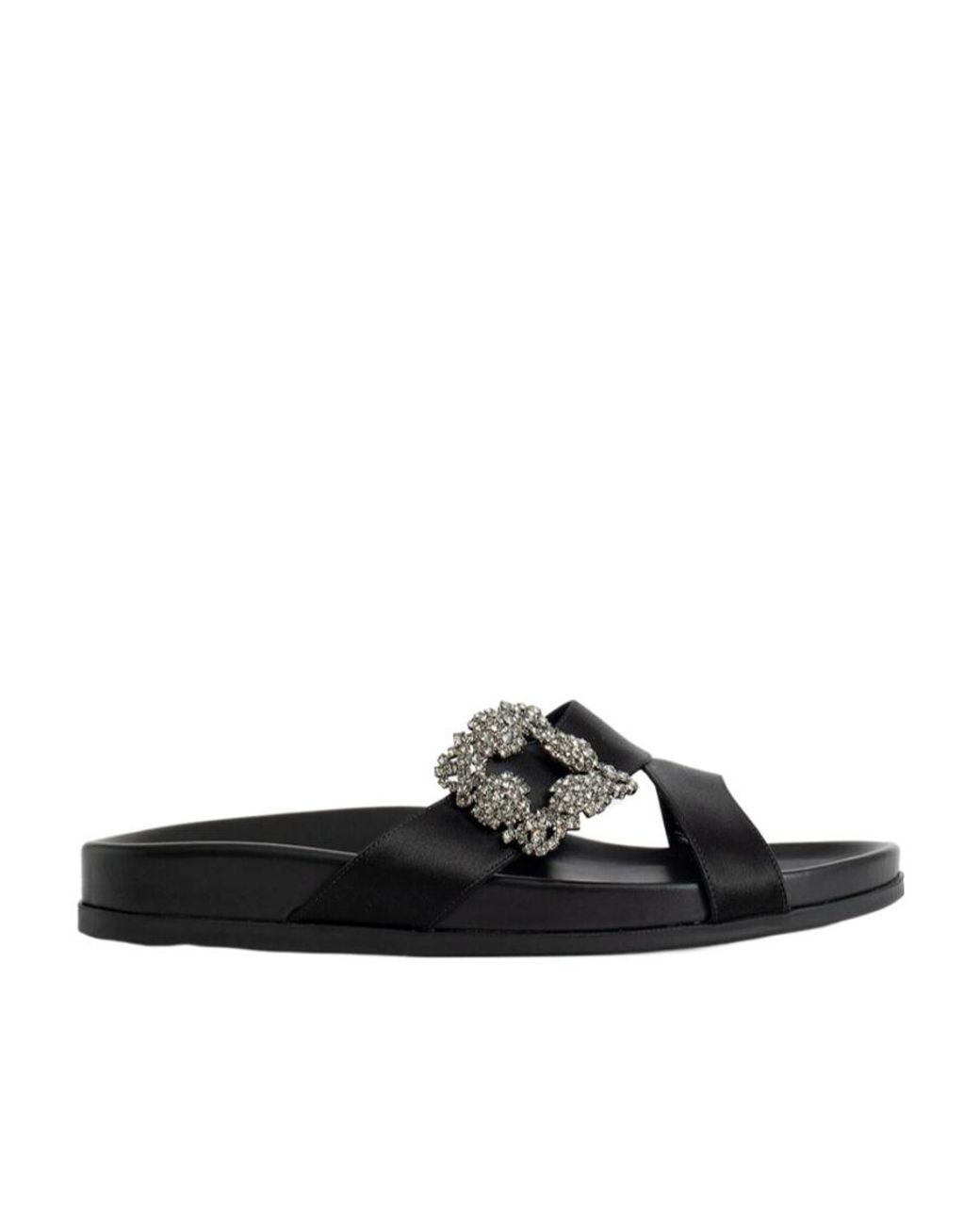 Manolo Blahnik Multicolor Buckle Decorative Slippers