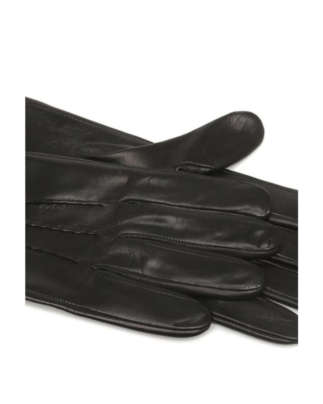 Ferragamo Black Logo Detail Gloves