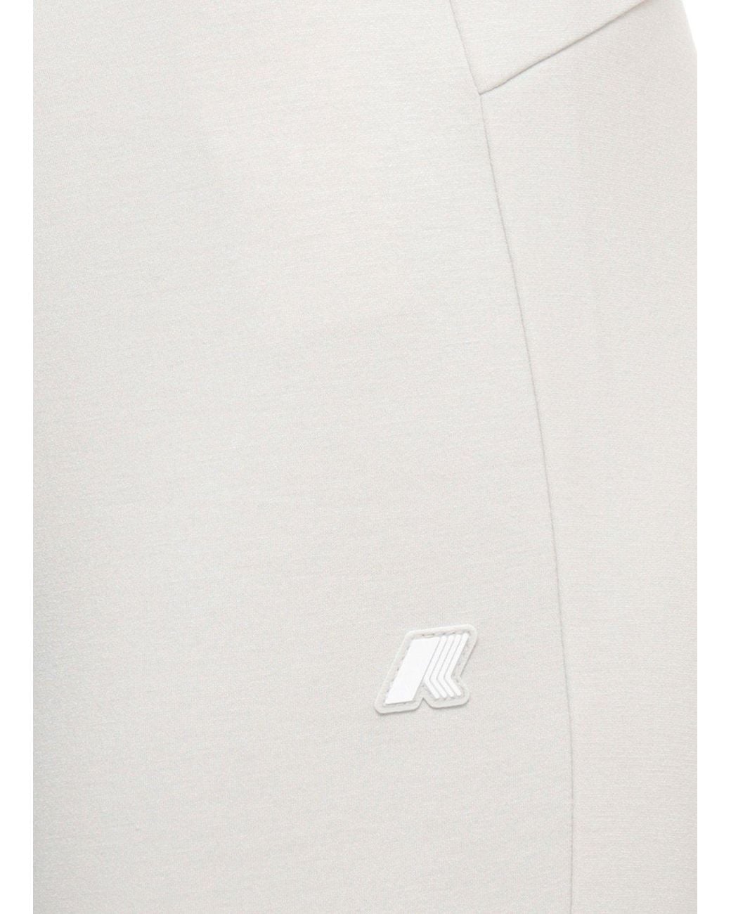 K-Way Gray Logo Patch Flared Pants