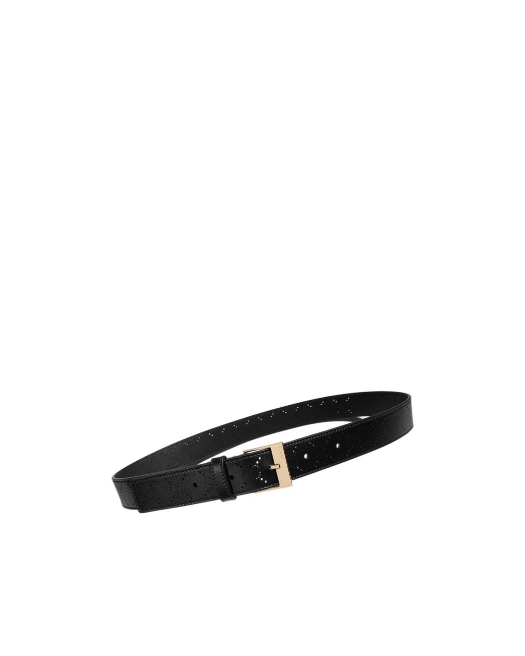 Gucci Black Belt With Squared Buckle