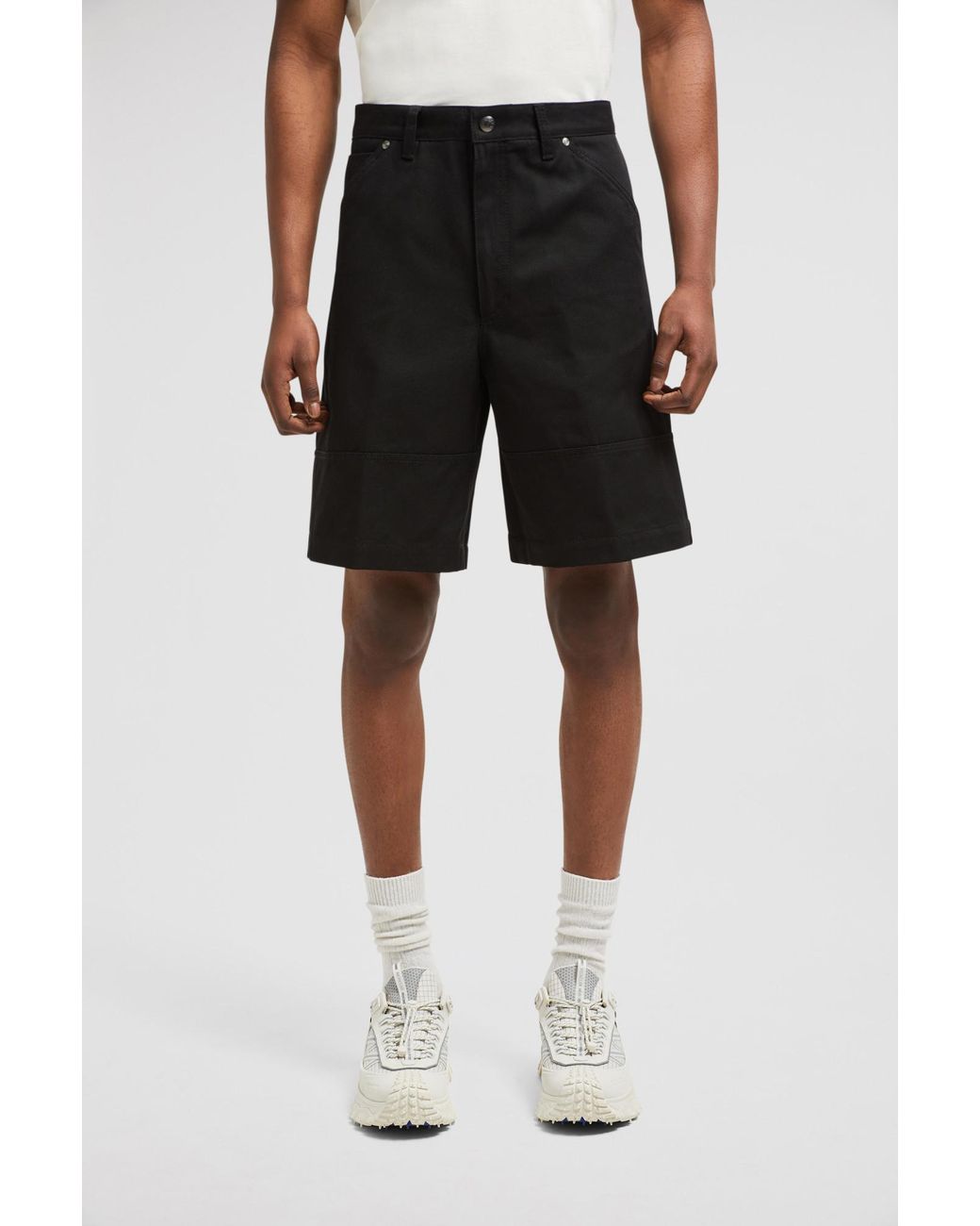Moncler Black Denim Shorts for men