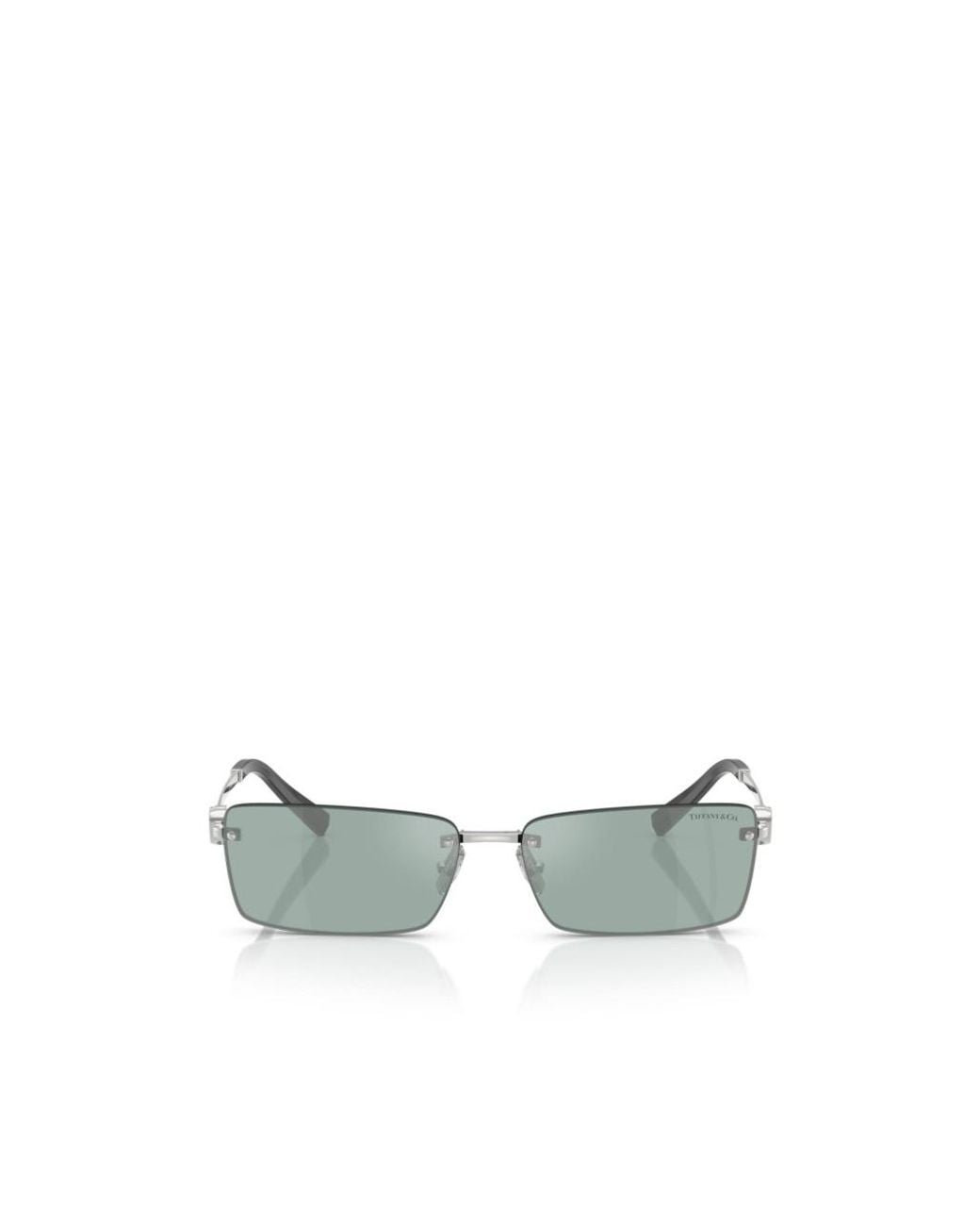 Tiffany & Co Metallic Rimless Rectangular Sunglasses