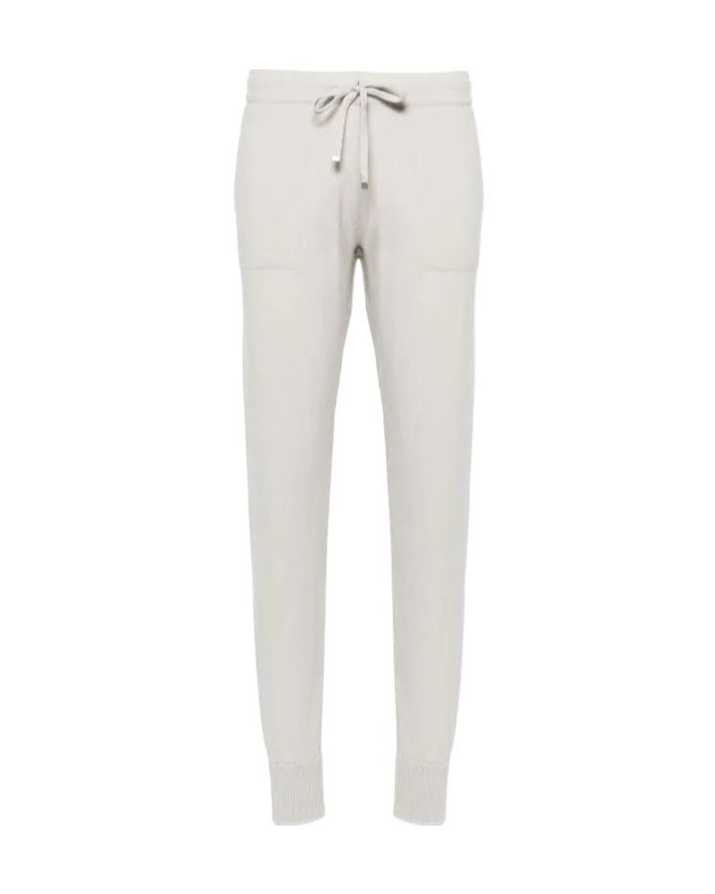 Eleventy Gray Drawstring-Fastening Knitted Trousers