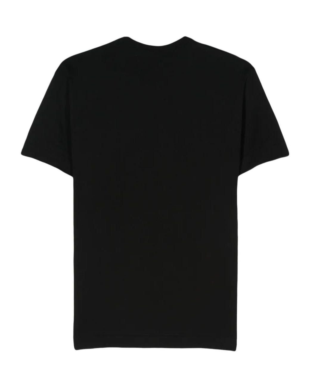 COMME DES GARÇONS PLAY Black Heart-Patch Cotton T-Shirt for men