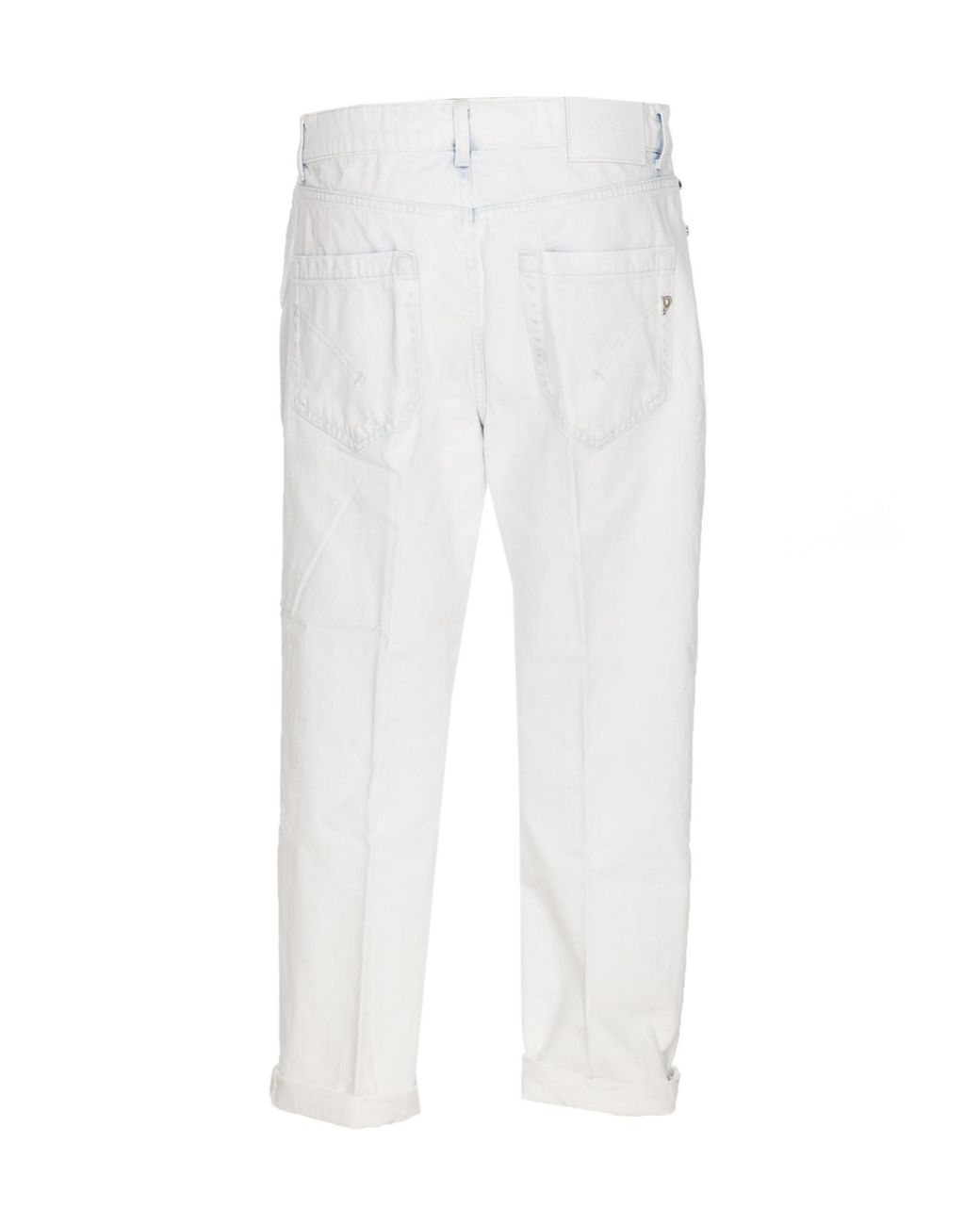 Dondup White Buttoned Trousers