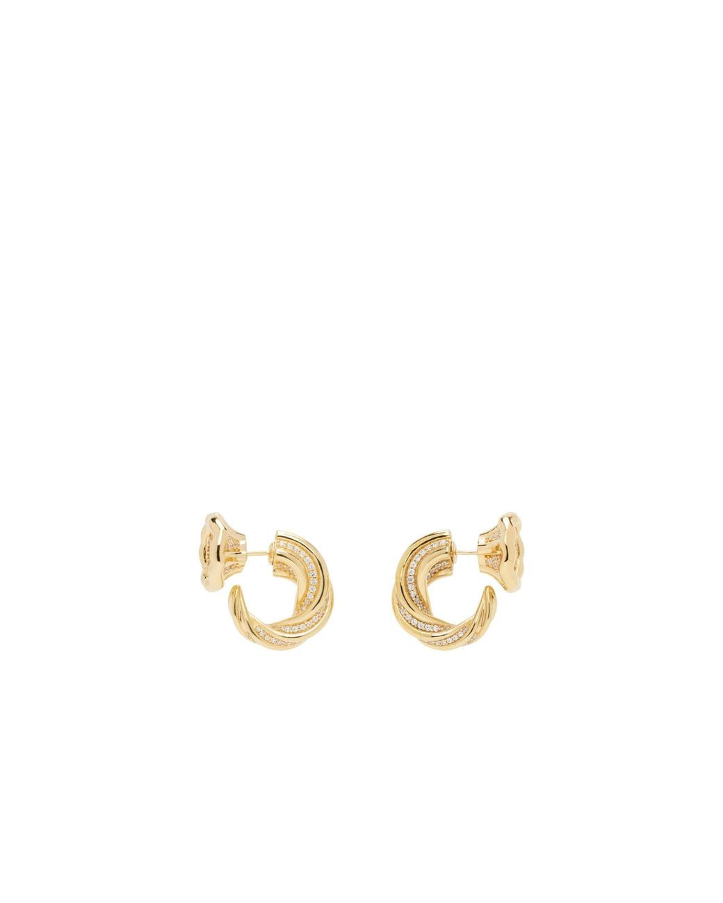 Bottega Veneta Metallic Twisted Detail Earrings